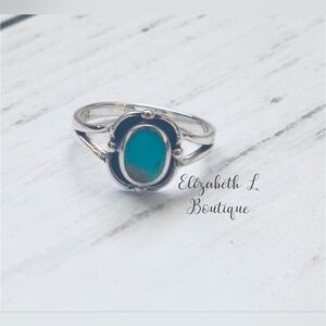 925 Sterling Silver Genuine Turquoise Ring Boutique New!